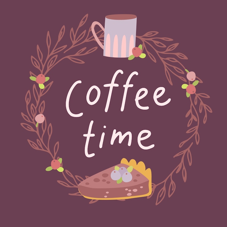 Vettore gratuito illustrazione del tempo del caffè,