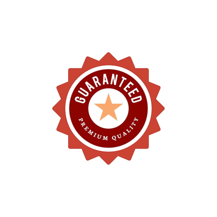 Vettore gratuito illustrazione del timbro di qualità premium garantita