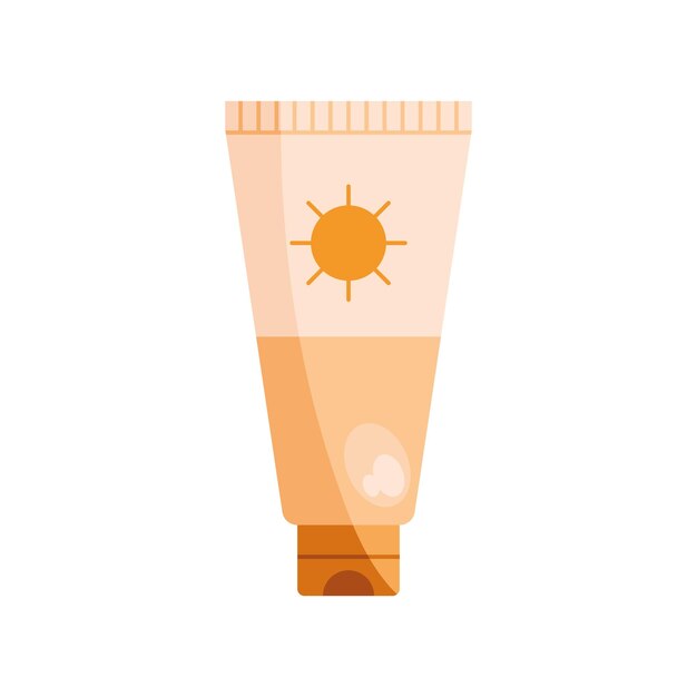 illustrazione del tubo della crema solare