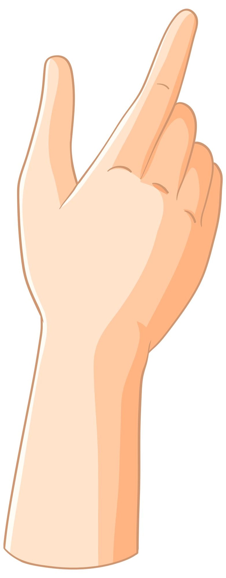 Vettore gratuito illustrazione del vettore dei gesti della mano