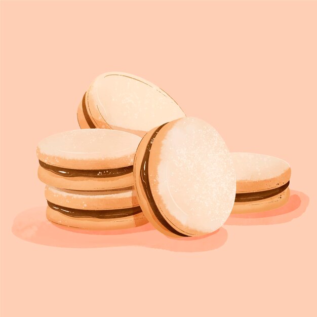 Illustrazione dell'acquerello alfajor