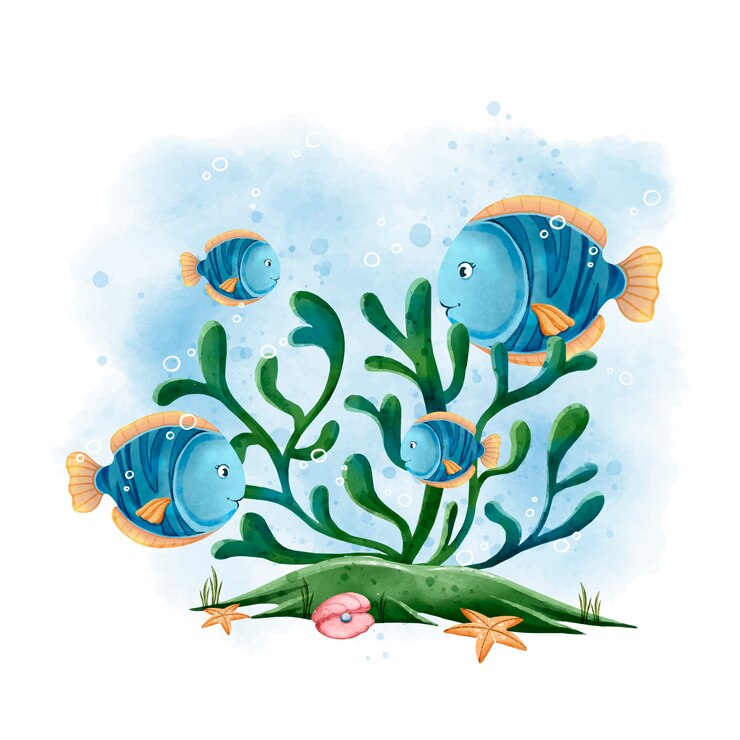 Vettore gratuito illustrazione dell'acquerello della giornata mondiale degli oceani