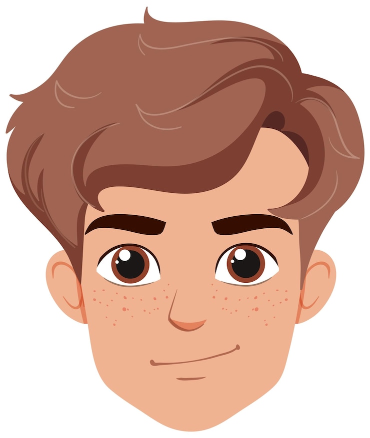 Vettore gratuito illustrazione dell'avatar del ragazzo sorridente
