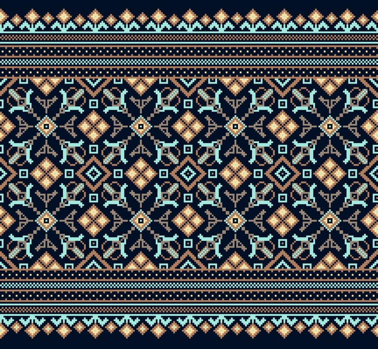 Vettore gratuito illustrazione dell'ornamento senza giunte folk ucraino