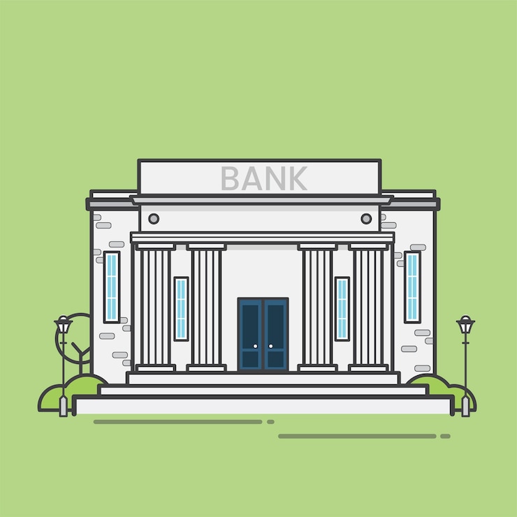 Vettore gratuito illustrazione della banca