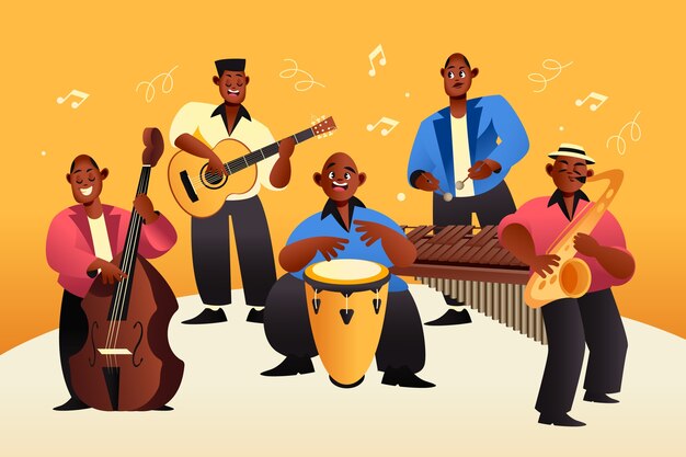 Illustrazione della banda di musica latina