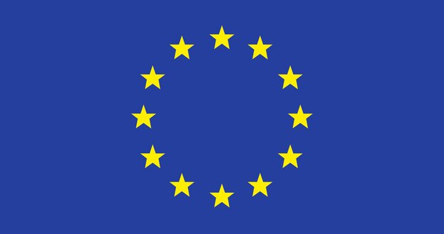 Illustrazione della bandiera dell&#39;Unione europea