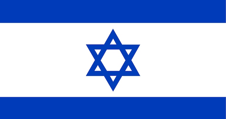 Vettore gratuito illustrazione della bandiera di israele