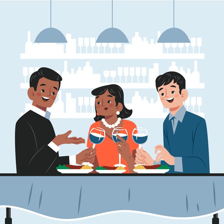 Vettore gratuito illustrazione della cena di design piatto