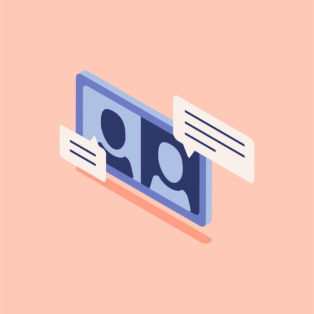 Illustrazione della chat room