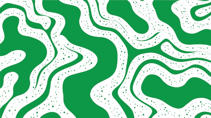 Vettore gratuito illustrazione della curva verde