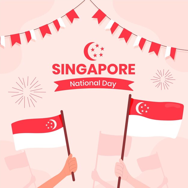 Illustrazione della festa nazionale di Singapore