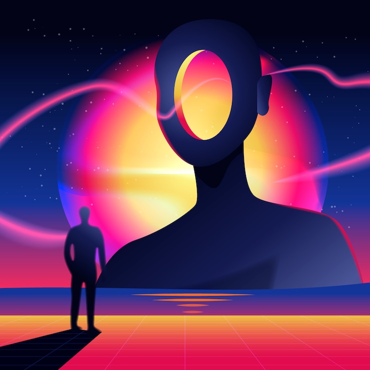 Vettore gratuito illustrazione della galassia surrealista sfumata