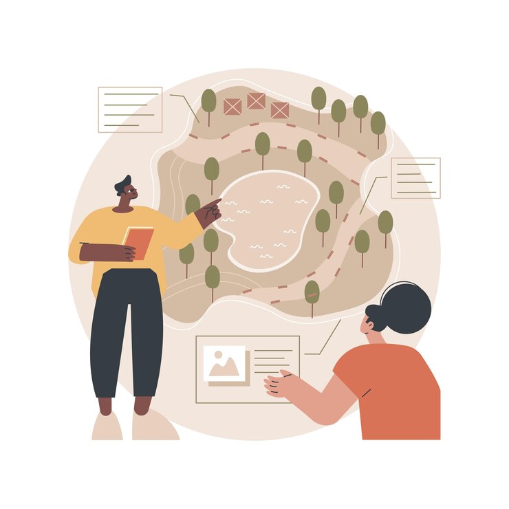 Vettore gratuito illustrazione della gestione dell'area