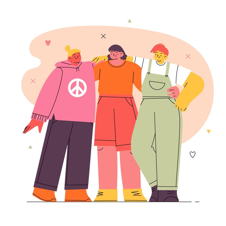 Illustrazione della giornata internazionale della solidarietà umana piatta