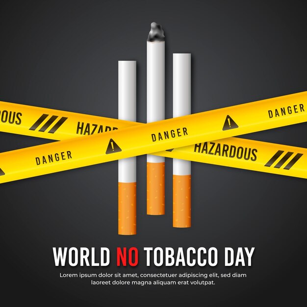 Illustrazione della giornata mondiale senza tabacco gradiente