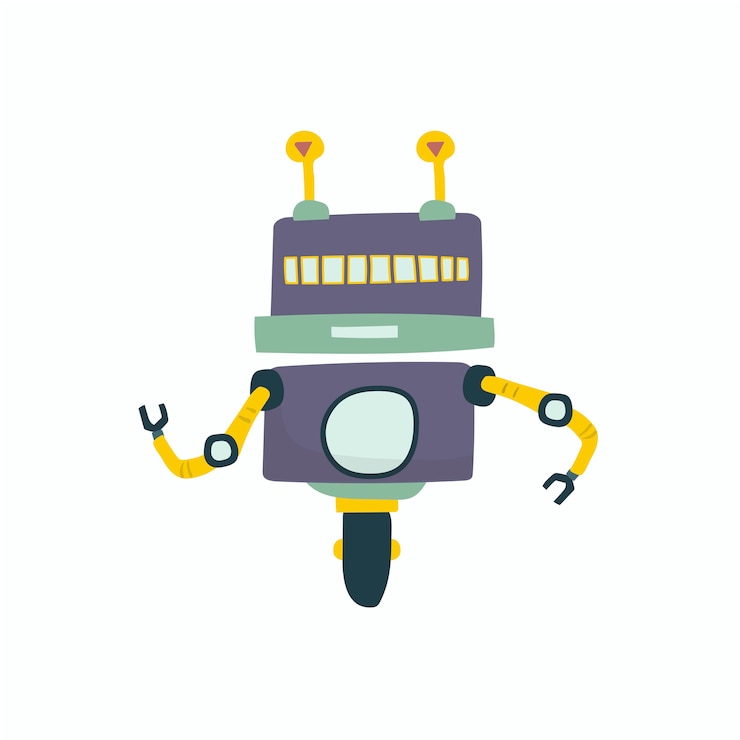 Vettore gratuito illustrazione della grafica vettoriale del robot