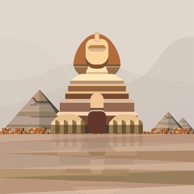 Illustrazione della Grande Sfinge di Giza