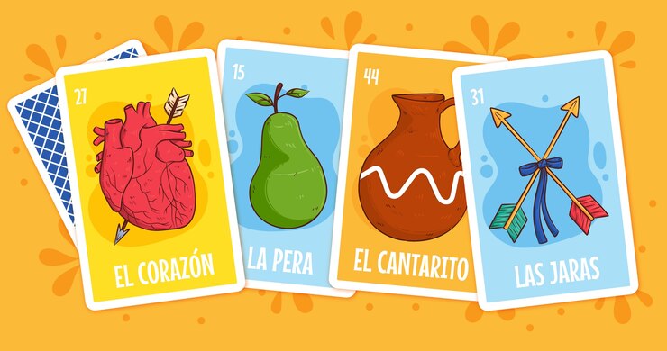 Vettore gratuito illustrazione della lotteria messicana disegnata a mano