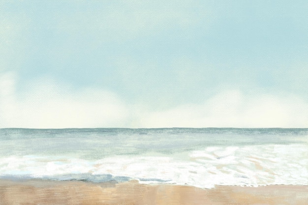 Illustrazione della matita di colore del fondo della spiaggia