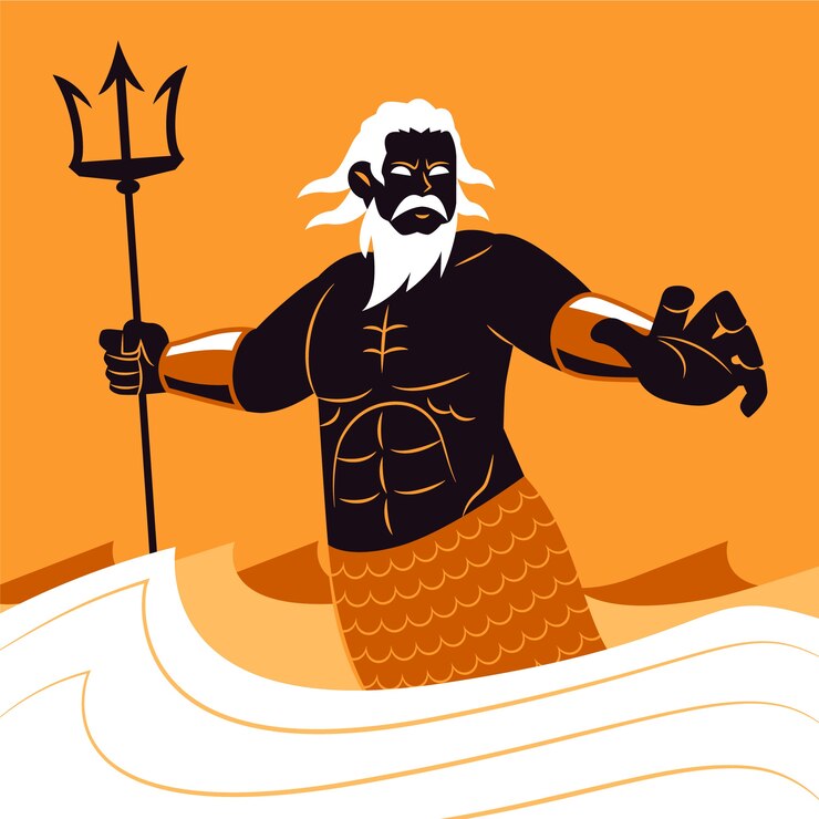 Vettore gratuito illustrazione della mitologia di design piatto disegnato a mano