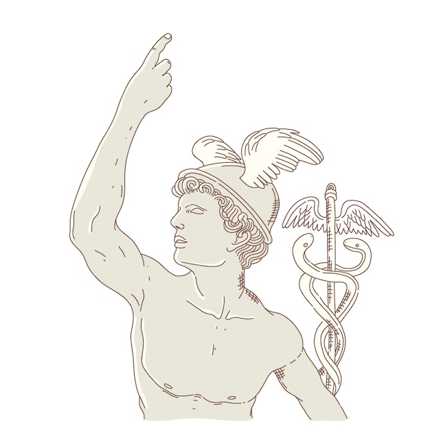 Illustrazione della mitologia greca disegnata a mano