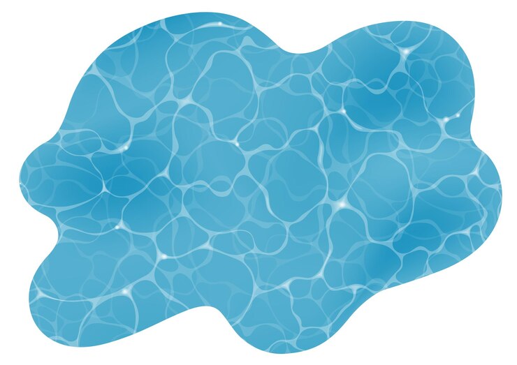 Vettore gratuito illustrazione della priorità bassa dell'estratto della piscina increspata di vettore a forma dispari.