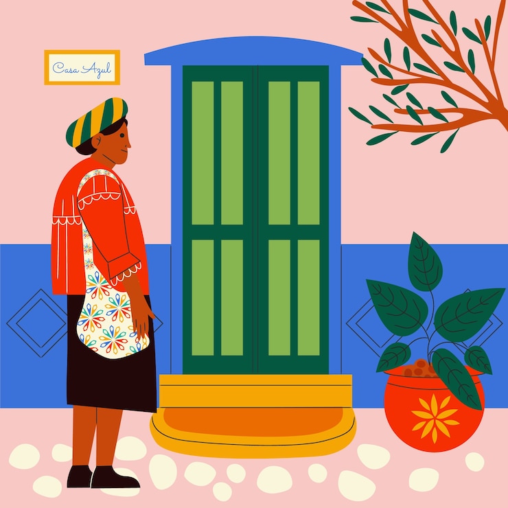 Vettore gratuito illustrazione della scena dell'america latina dal design piatto