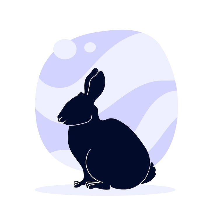 Vettore gratuito illustrazione della siluetta animale disegnata a mano