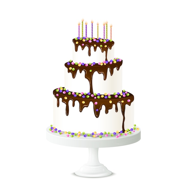 Illustrazione della torta di compleanno
