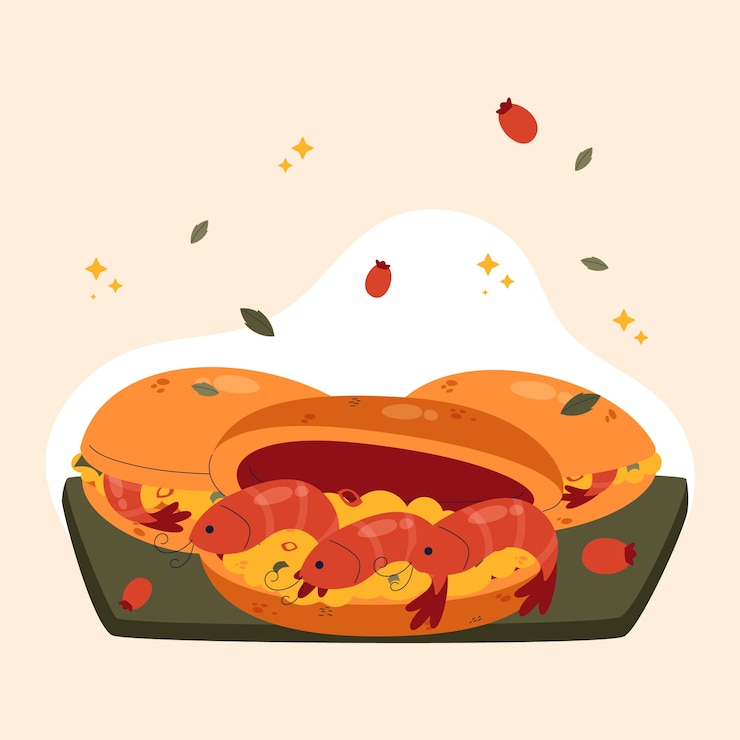 Vettore gratuito illustrazione di acaraje disegnata a mano