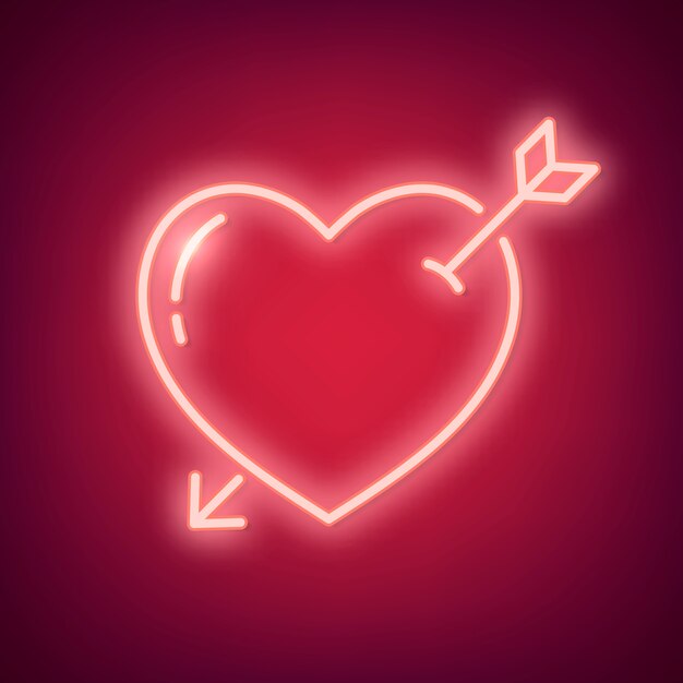 Illustrazione di amore al neon