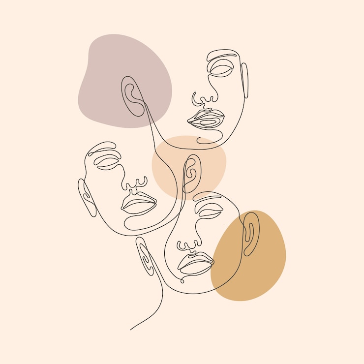 Vettore gratuito illustrazione di arte di una linea disegnata a mano