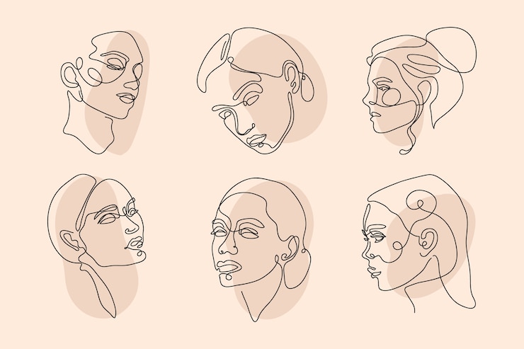 Vettore gratuito illustrazione di arte di una linea disegnata a mano