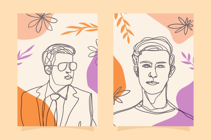 Vettore gratuito illustrazione di arte di una linea disegnata a mano