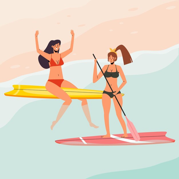 Illustrazione di attività all'aria aperta
