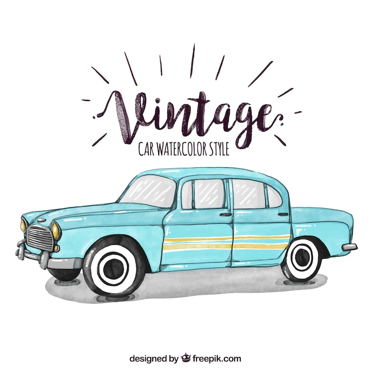 Vettore gratuito illustrazione di auto d'epoca