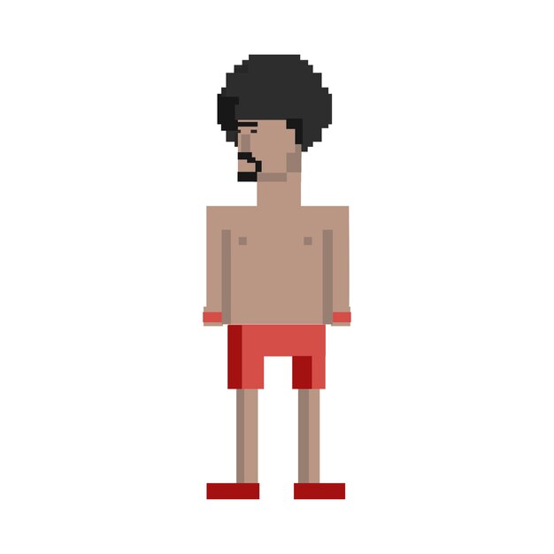 Illustrazione di avatar uomo con acconciatura afro
