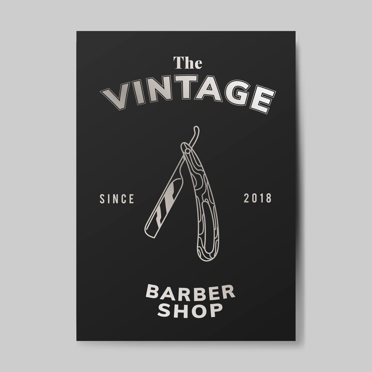 Vettore gratuito illustrazione di barbiere vintage