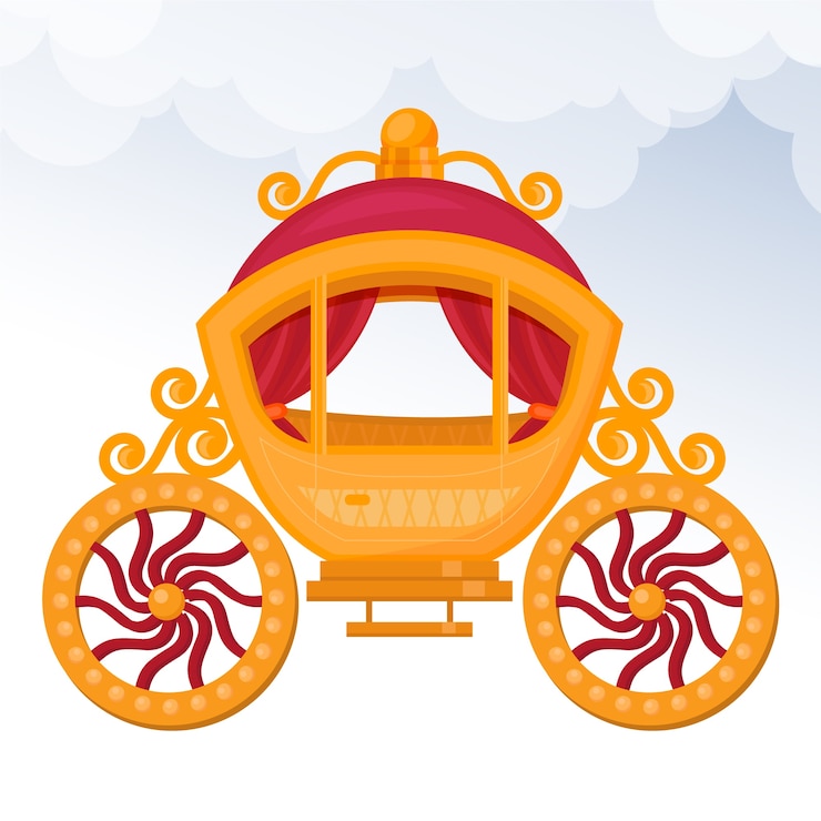 Vettore gratuito illustrazione di carrozza da favola