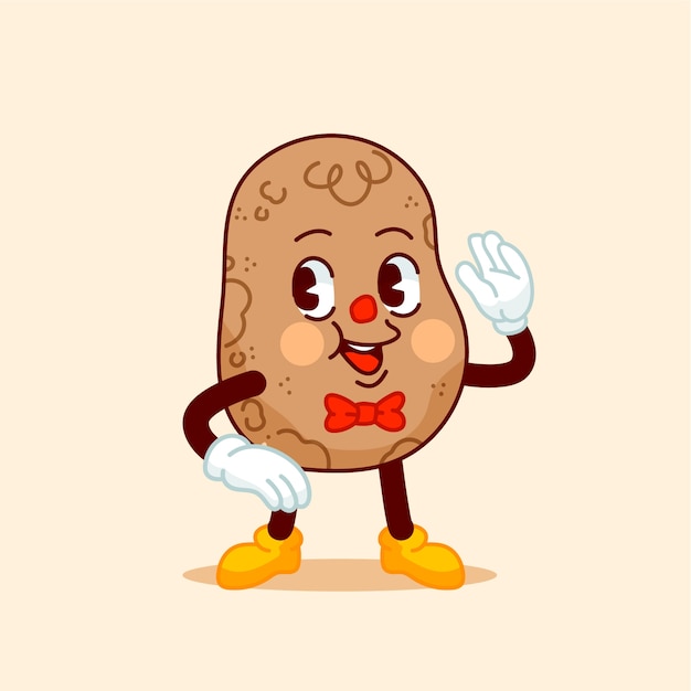 Illustrazione di cartone animato di patate disegnata a mano