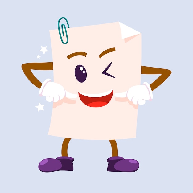Illustrazione di cartone animato su carta piatta disegnata a mano