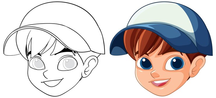 Vettore gratuito illustrazione di cartoni animati di un giocatore di tennis