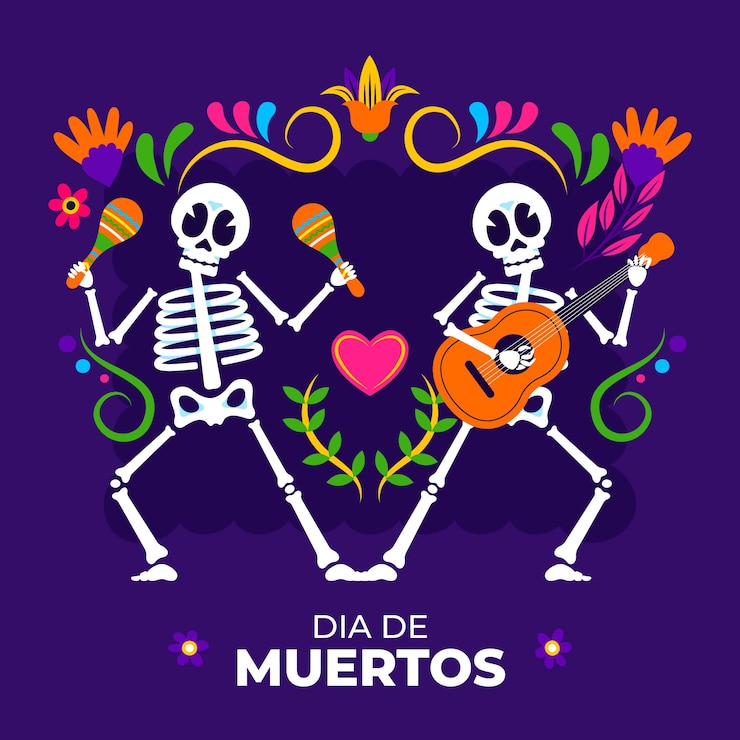 Vettore gratuito illustrazione di celebrazione del dia de muertos disegnata a mano