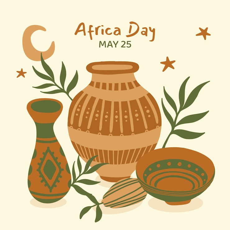 Vettore gratuito illustrazione di celebrazione del giorno dell'africa piatta