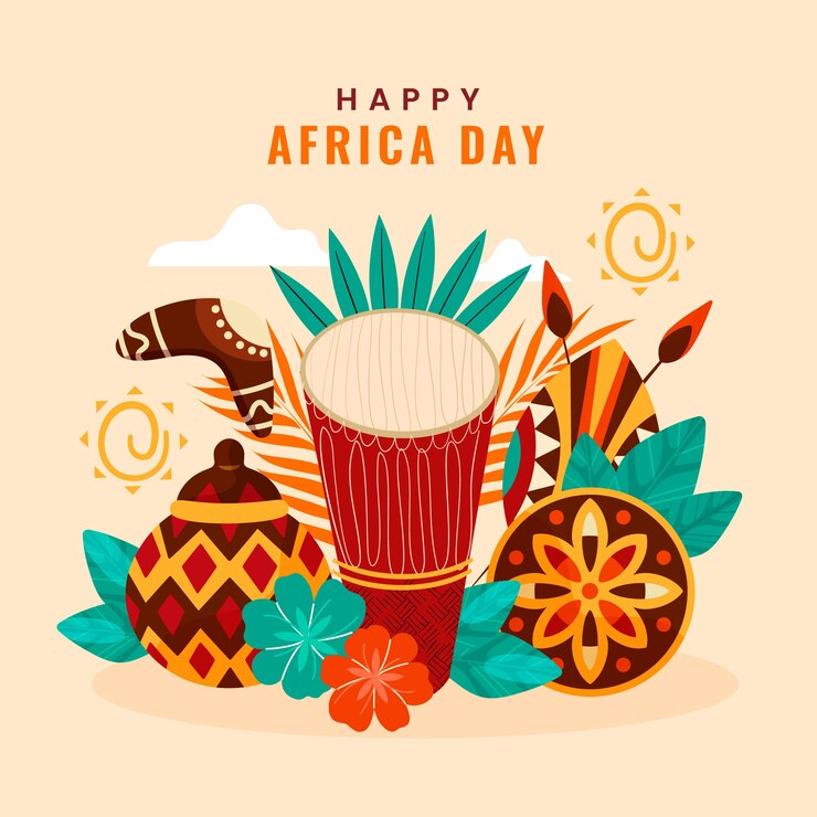 Vettore gratuito illustrazione di celebrazione del giorno dell'africa piatta