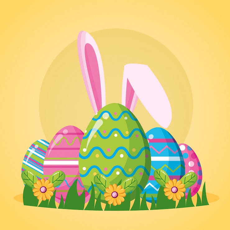 Vettore gratuito illustrazione di celebrazione di buona pasqua