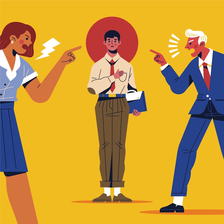 Vettore gratuito illustrazione di colpa design piatto disegnato a mano