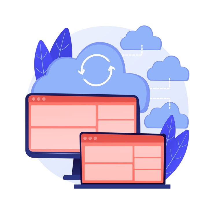 Vettore gratuito illustrazione di concetto astratto di connessione cloud