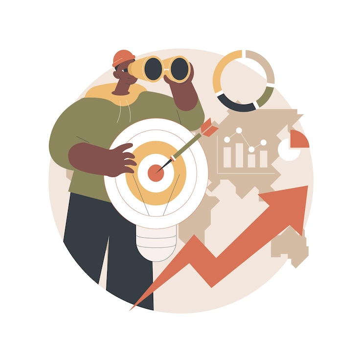 Vettore gratuito illustrazione di concetto astratto di tendenza di affari
